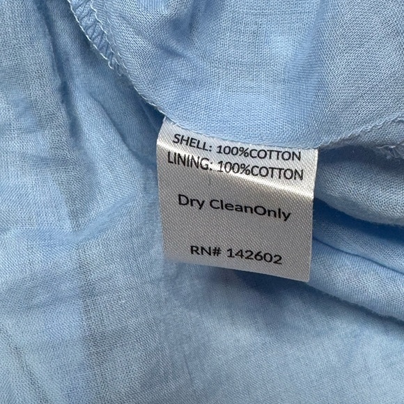 Sail to Sable CK Bradley Print Puff Sleeve Cotton Dress with Tassels size L - Picture 9 of 13